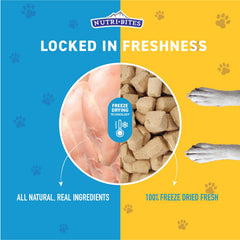 Nutri Bites freeze-dried chicken treats high-protein benefits for joints and muscles.