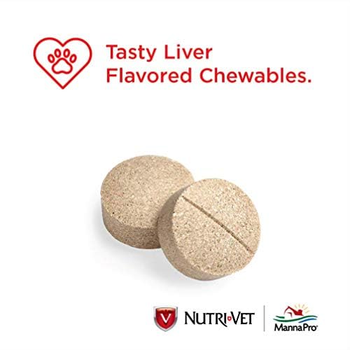 Nutri-Vet aspirin chewables 300mg dog treats, convenient chew format for senior dogs.