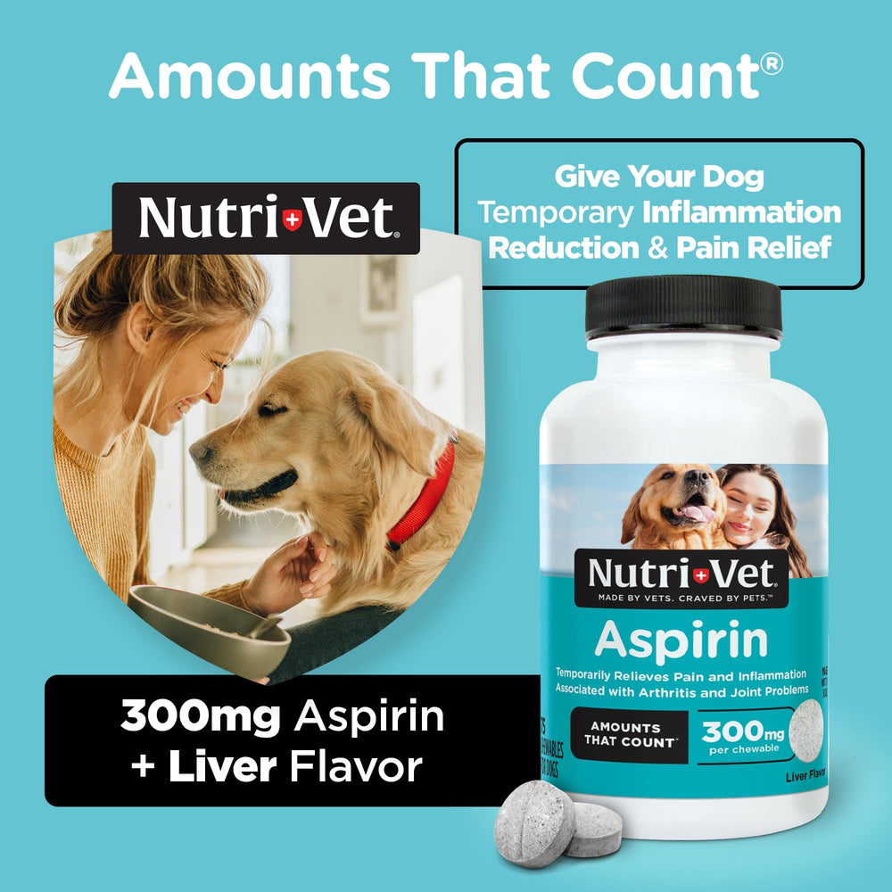 Nutri-Vet Aspirina para perros grandes, apoyo a la movilidad y articulaciones.