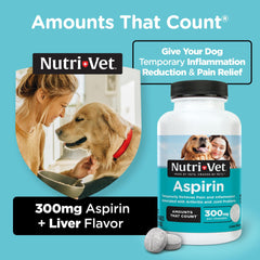 Nutri-Vet Aspirina para perros grandes, apoyo a la movilidad y articulaciones.