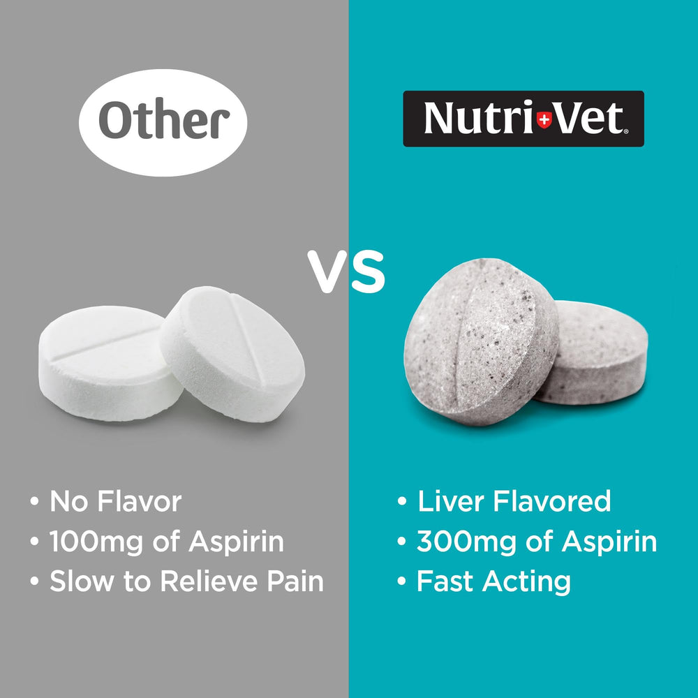Nutri-Vet Aspirina para perros, sabor hígado, facilita la administración diaria.