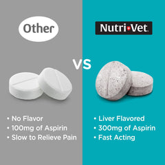 Nutri-Vet Aspirina para perros, sabor hígado, facilita la administración diaria.