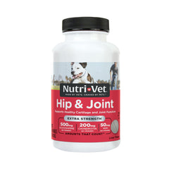 Nutri-Vet Extra Strength hip-joint tablet with liver flavor for easy daily joint support.