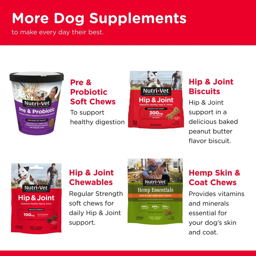 Nutri-Vet Hip & Joint chew label closeup highlights ingredients