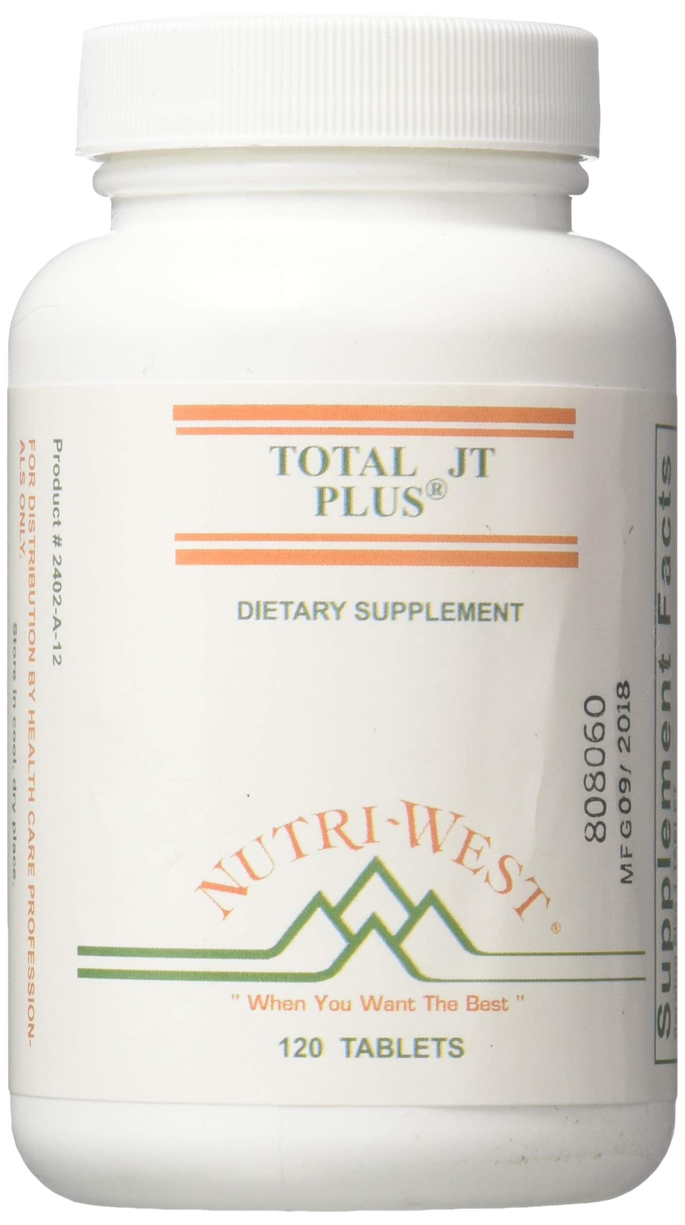 Nutri-West Total JT Plus bottle front for easy daily joint support