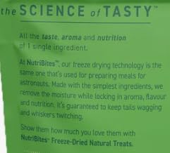 Nutri Bites gluten-free label emphasizes grain-free, allergen-friendly snack option.