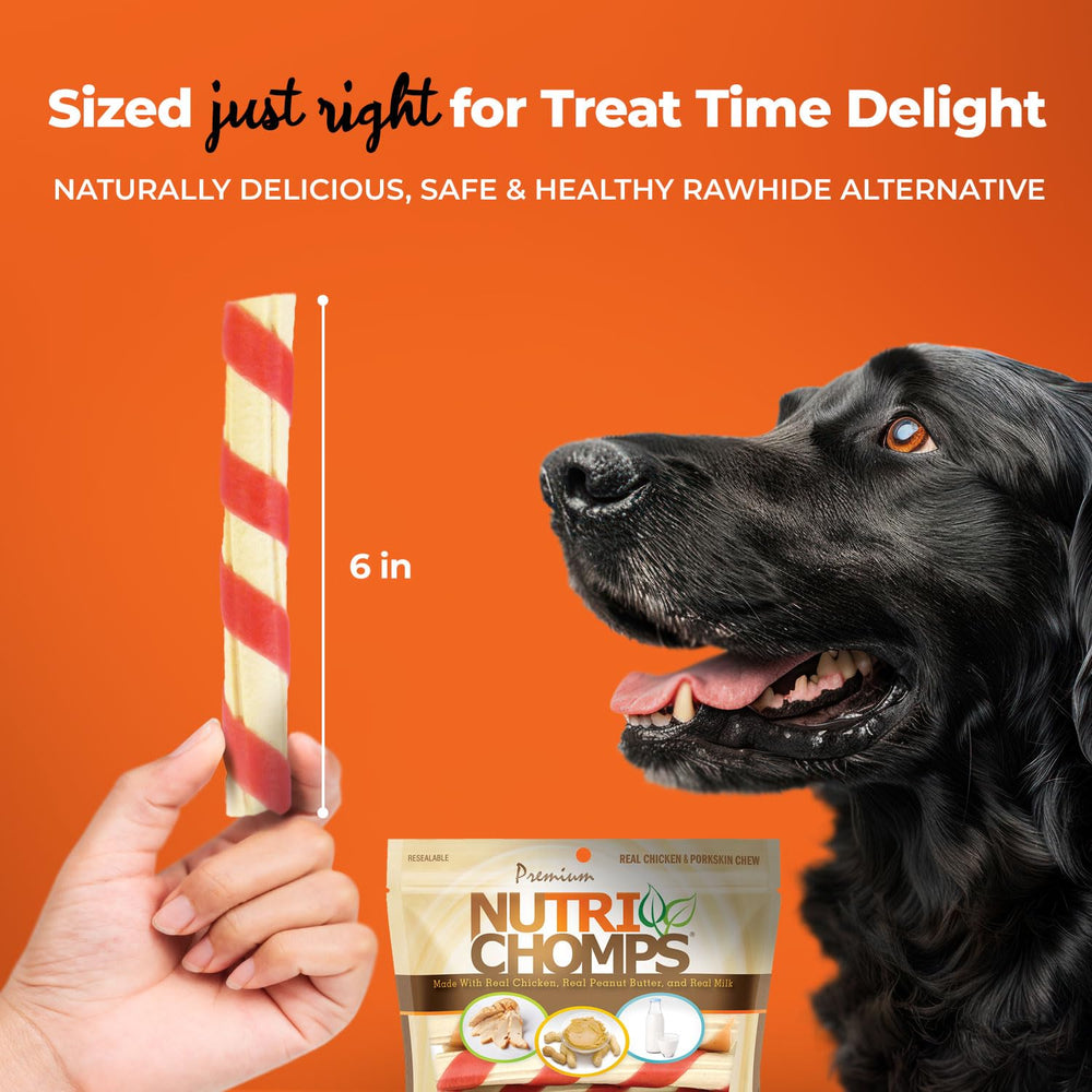 NutriChomps dental-health chews help clean teeth during chewing.