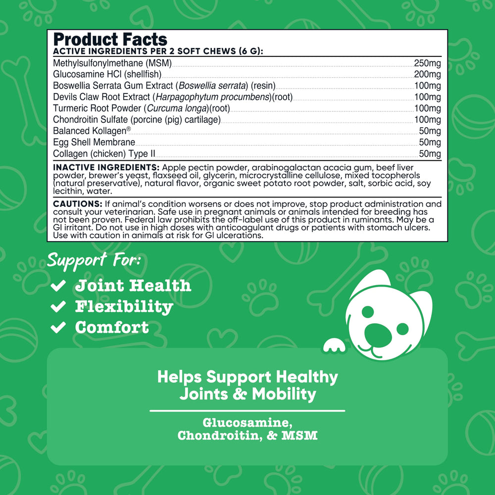 Close-up of Nutricost Pets Hip & Joint Soft Chews showing beef flavor.