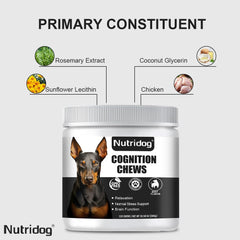 Nutridog cognition chews dog eye view aimed at memory and focus support