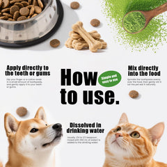 Nutridog probiotics and brown algae ingredients—targeted biofilm breakdown for cleaner teeth.