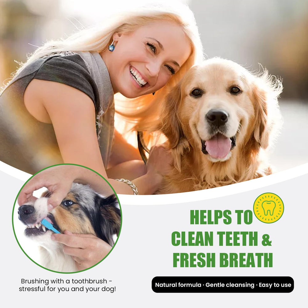 Nutridog rosemary and green tea extract—breath defense for fresher mouths after meals.