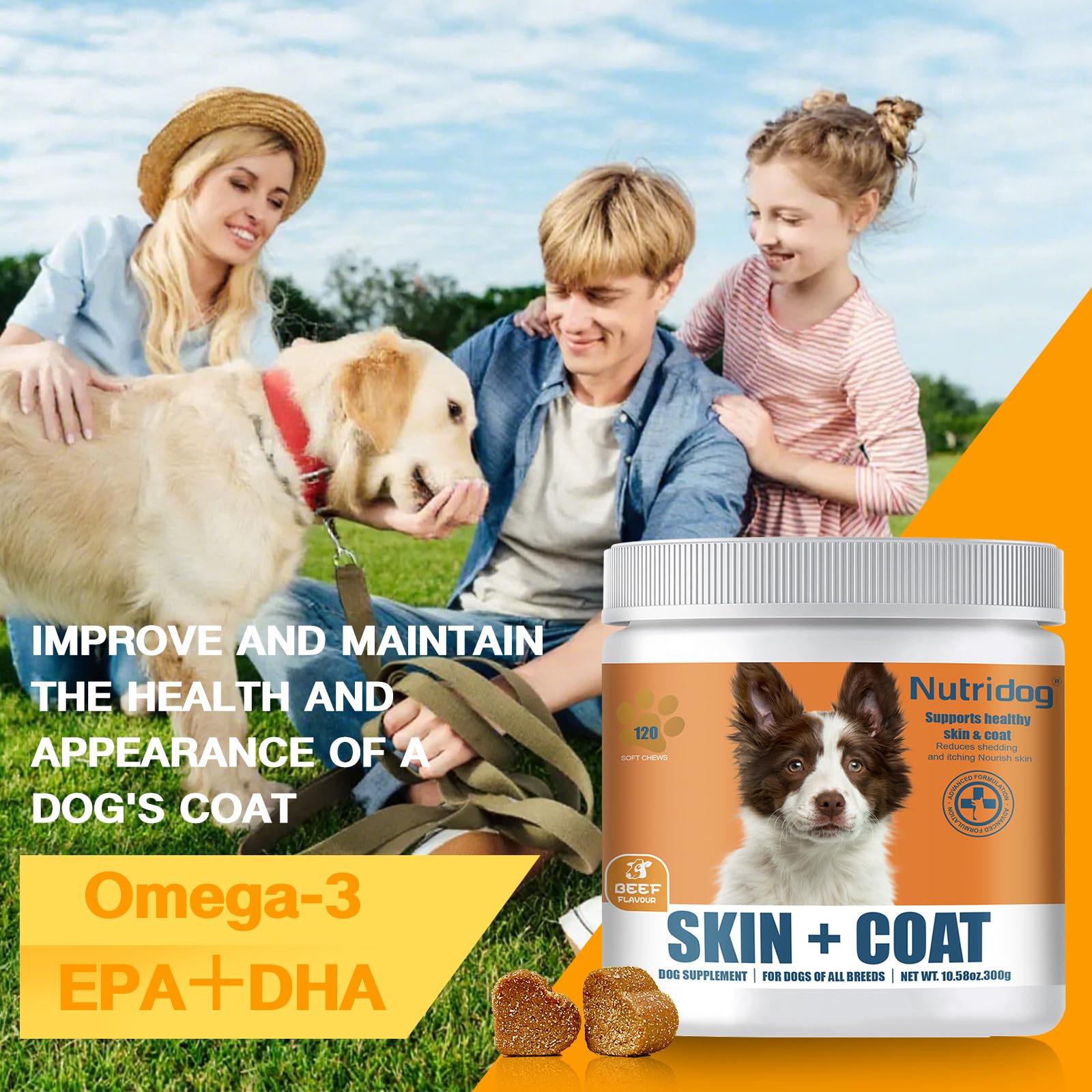 Nutridog Skin & Coat-coat-shine-dog: supports a healthier coat over time