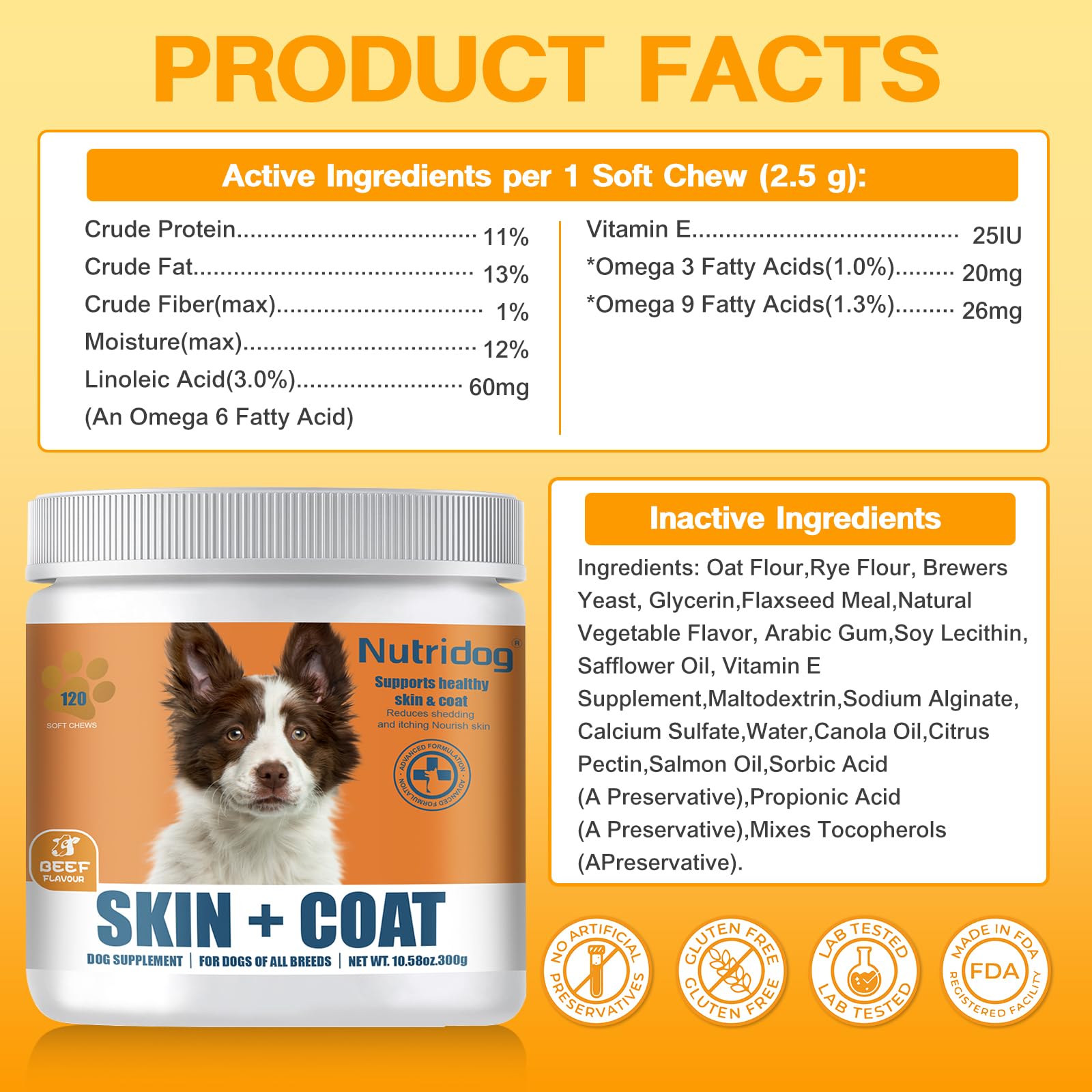 Nutridog Skin & Coat-puppy-senior-friendly: suitable for puppies and seniors