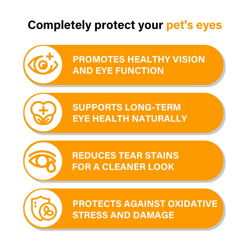 Nutridog formula with zeaxanthin and beta-carotene for retinal support.