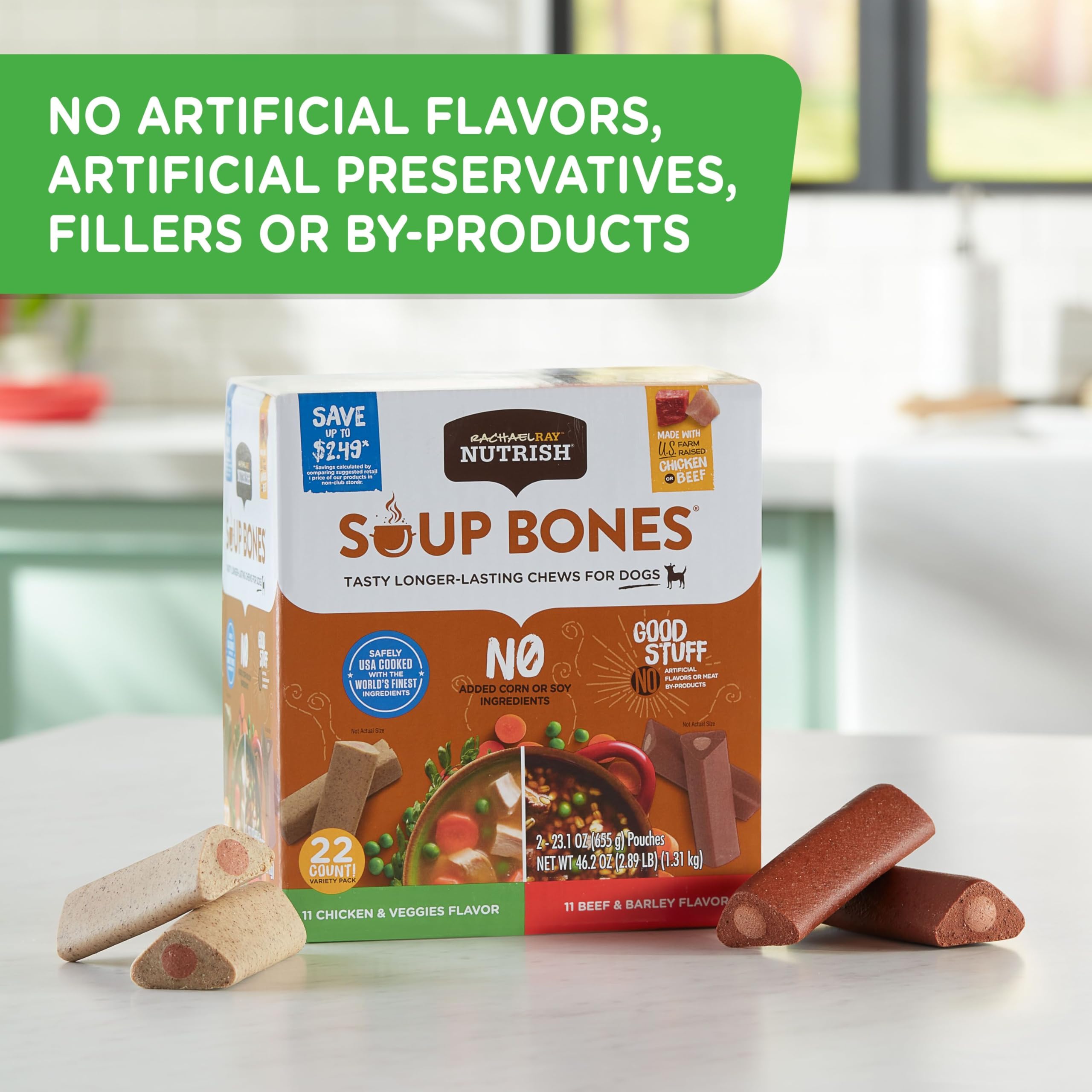 Nutrish Soup Bones USA-cooked quality ingredients emphasize safe production