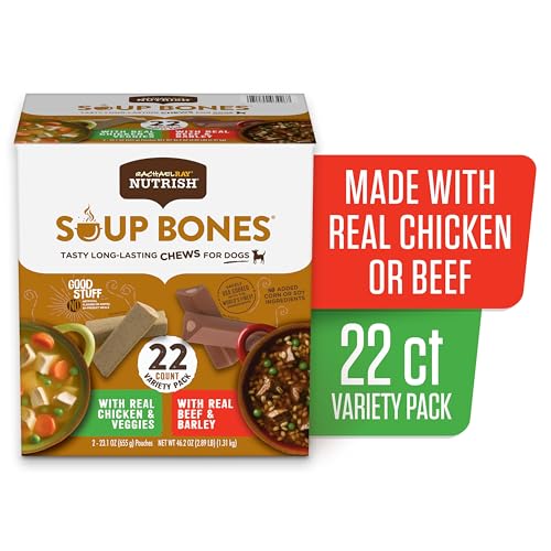 Nutrish Soup Bones variety pack with two flavors for canine variety