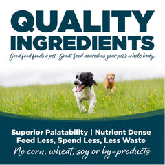 NutriSource Good 4 Life ingredients close-up emphasizes gut-supportive nutrition.