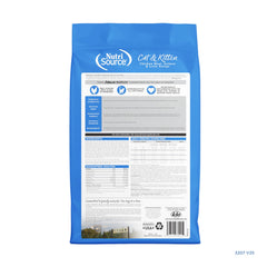 NutriSource cat and kitten ingredients closeup showing high-quality protein blend for growth.