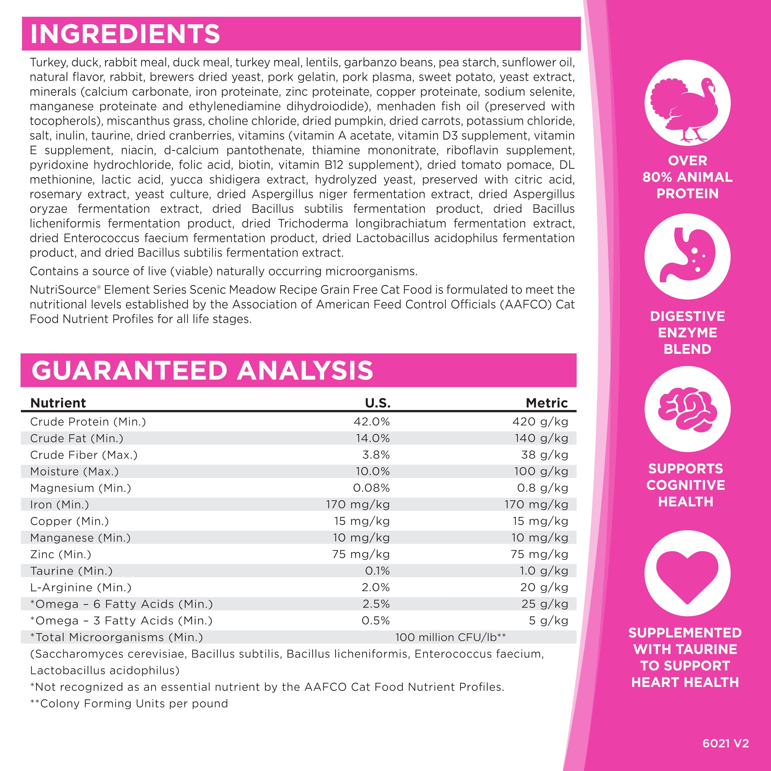NutriSource Element Meadow meets AAFCO guidelines for all life stages
