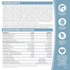 NutriSource Open Waters kibble closeup highlights haddock trout and duck protein