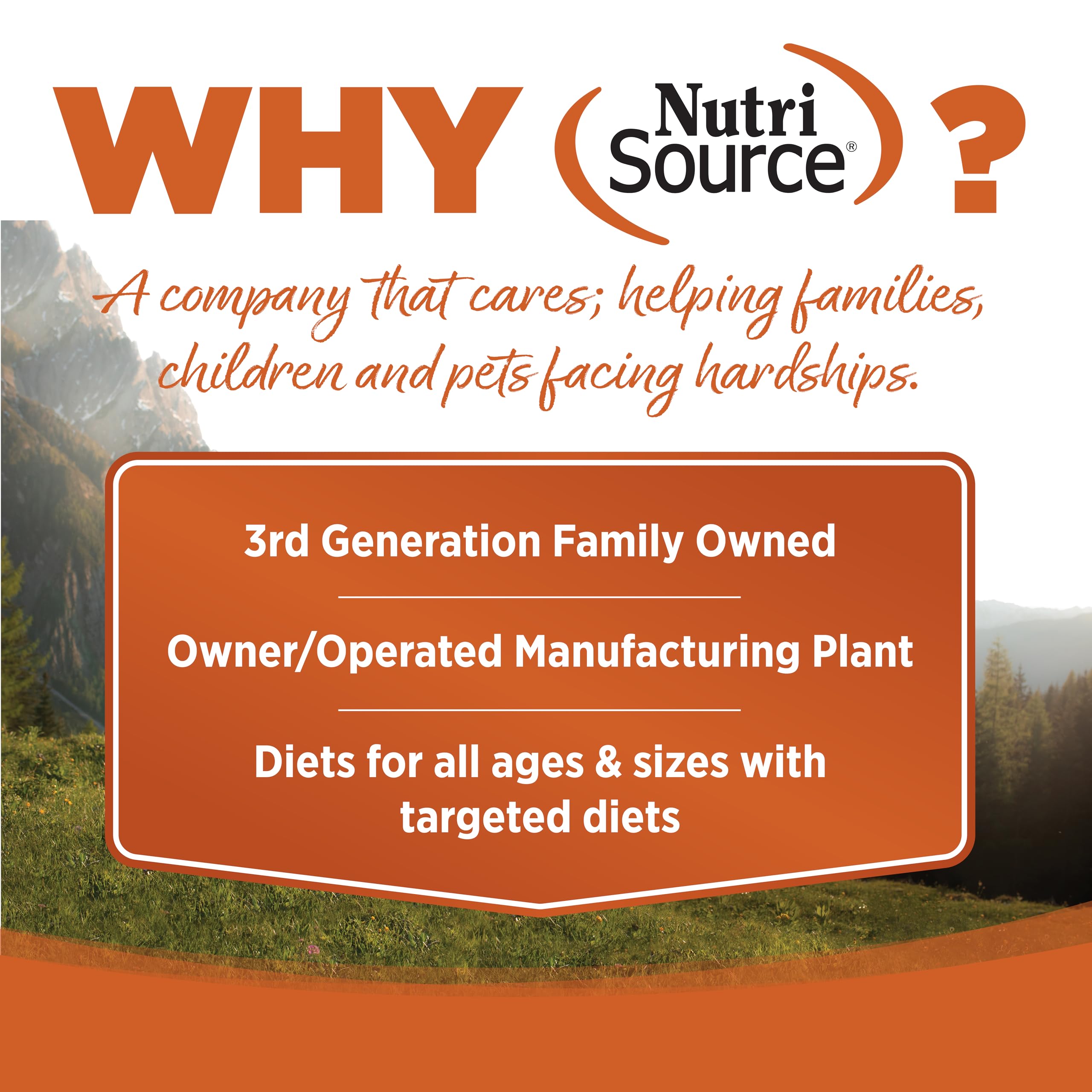 NutriSource Element Outback Trails dog eating silhouette illustrates easy daily feeding.