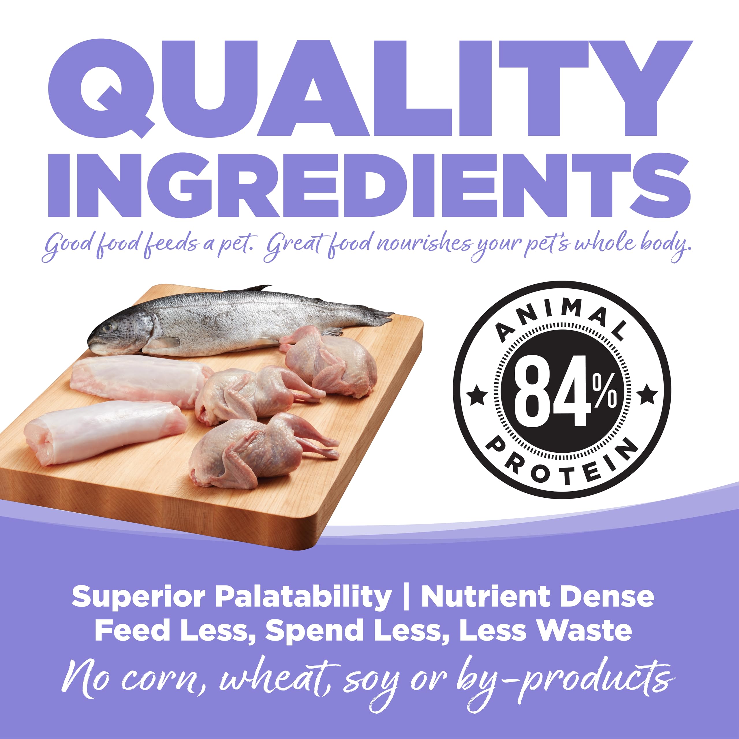 NutriSource Element Upland Stream probiotics highlight support for gut health and digestion.