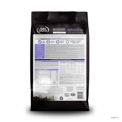 NutriSource Element Upland Stream quail ingredient emphasizes protein-rich animal sources for dogs.