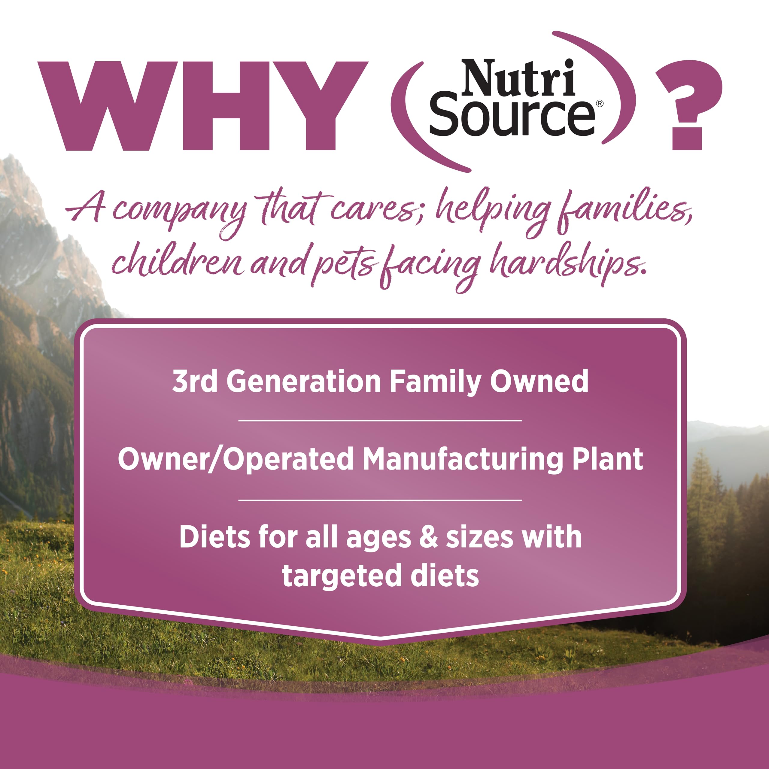 NutriSource Element Series Wild Range kibble close-up with heart-healthy nutrient blend.