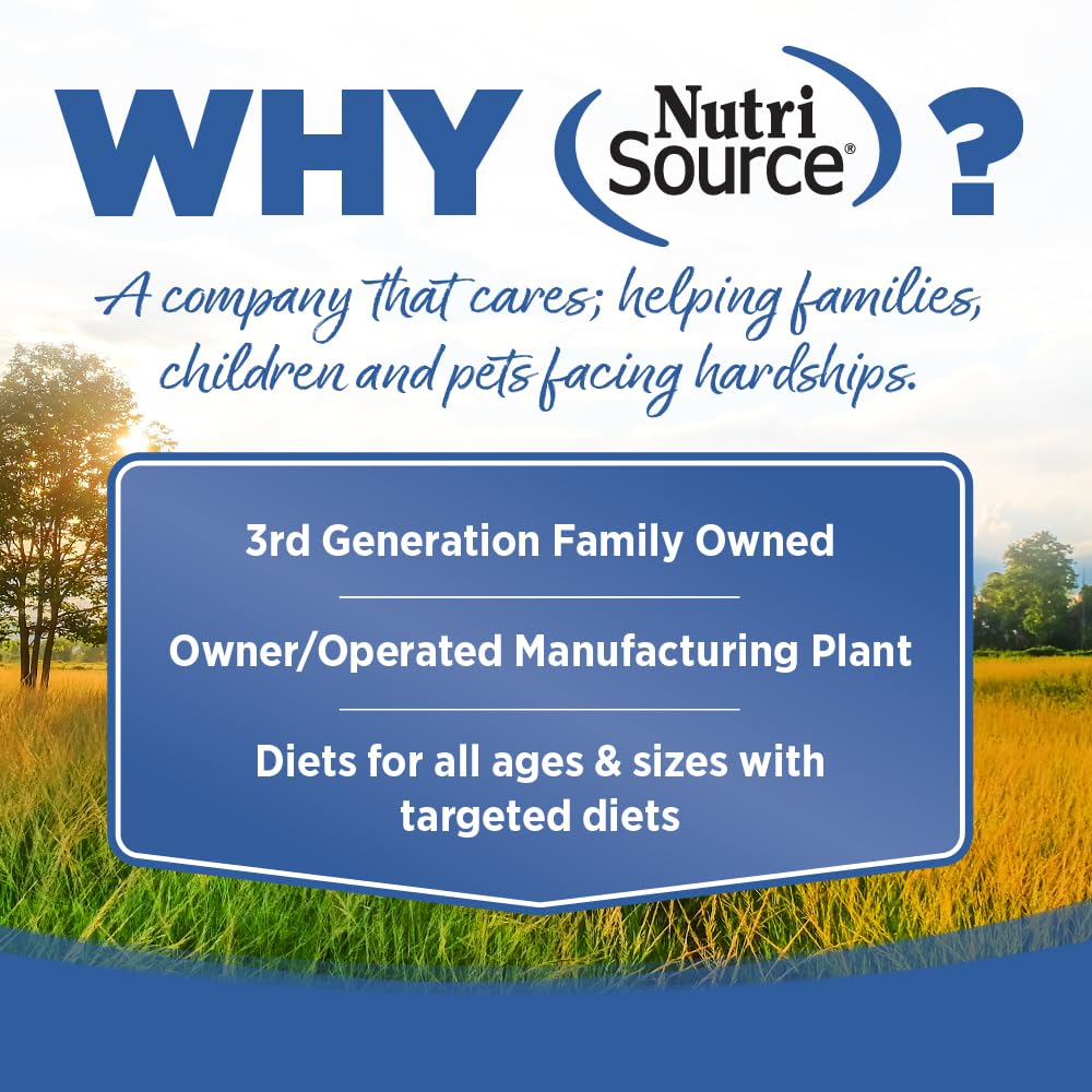 NutriSource Pure Vita meal bowl scene highlights balanced, complete dog food.