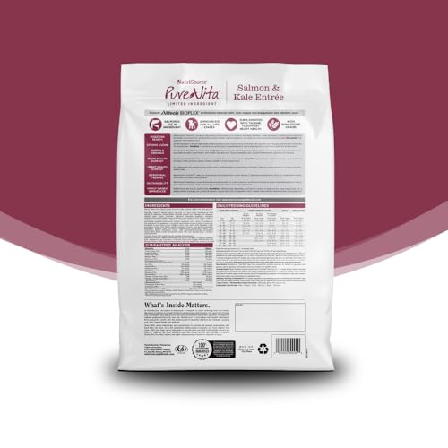 NutriSource Pure Vita served dog meal showing appetizing, complete daily nutrition.