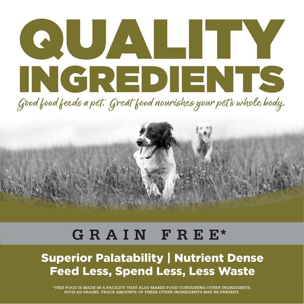 NutriSource Small Bites bowl shot shows easy-to-chew kibble for small breed dogs.