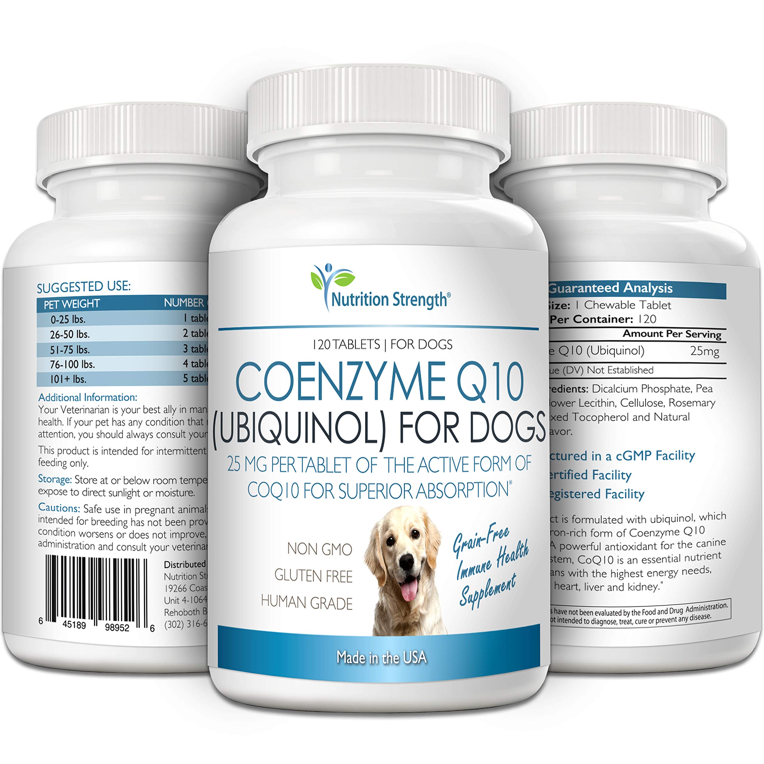 Nutrition Strength CoQ10 for dogs-heart-healthy image spotlights cardiovascular support idea.