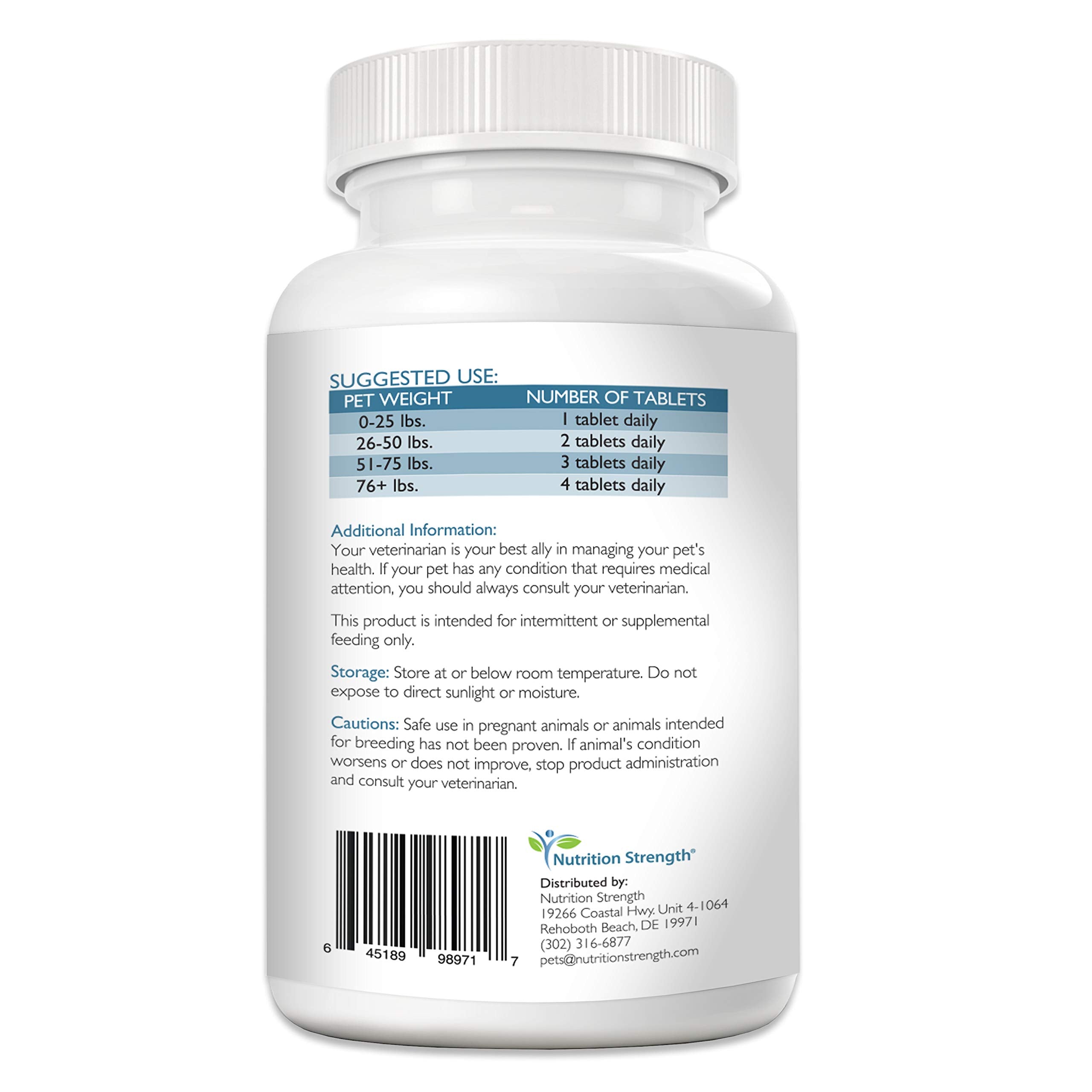 Nutrition Strength Liver Support for Dogs tablets closeup—chewable liver wellness for dogs.