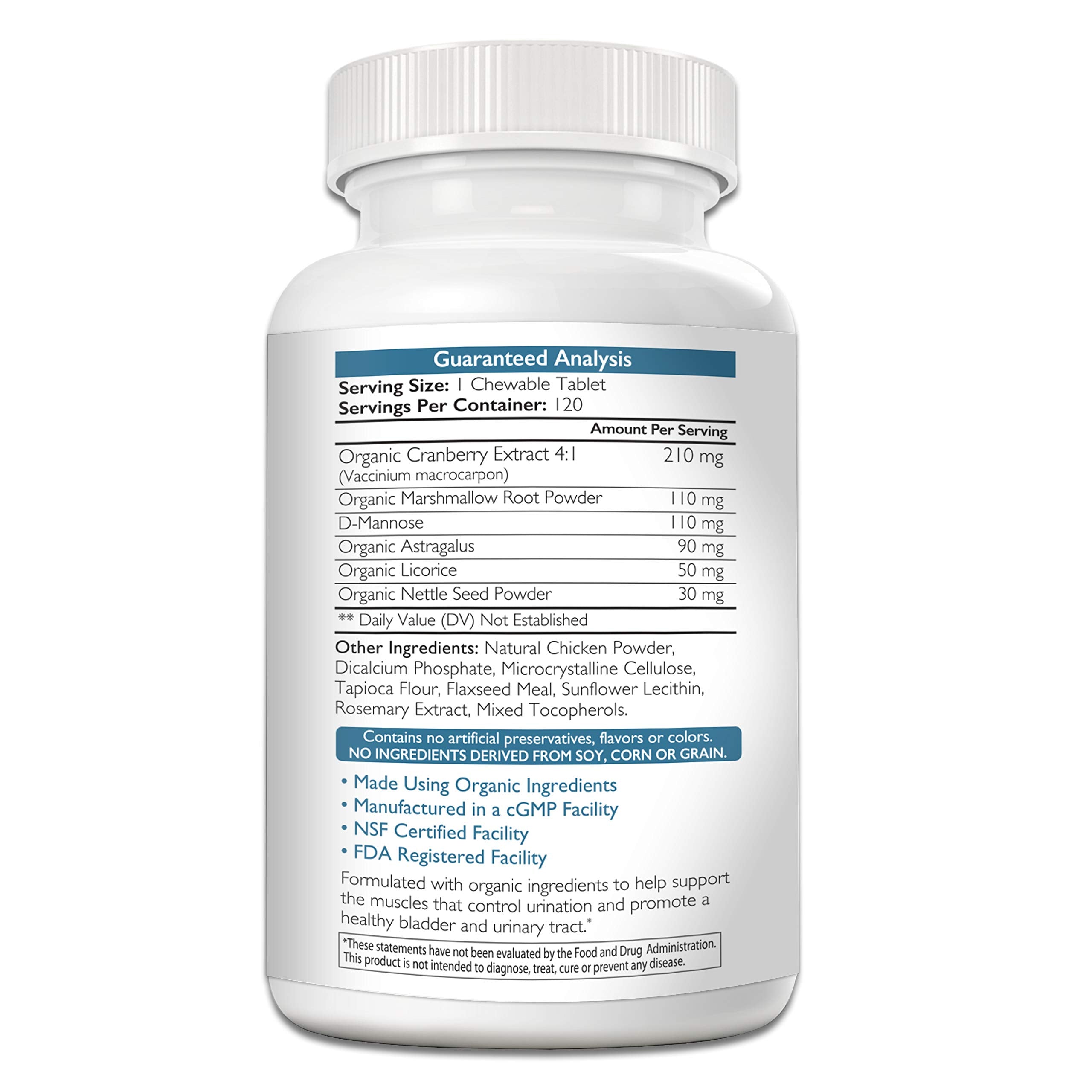 Nutrition Strength marshmallow root ingredient close-up suggests urinary comfort support.