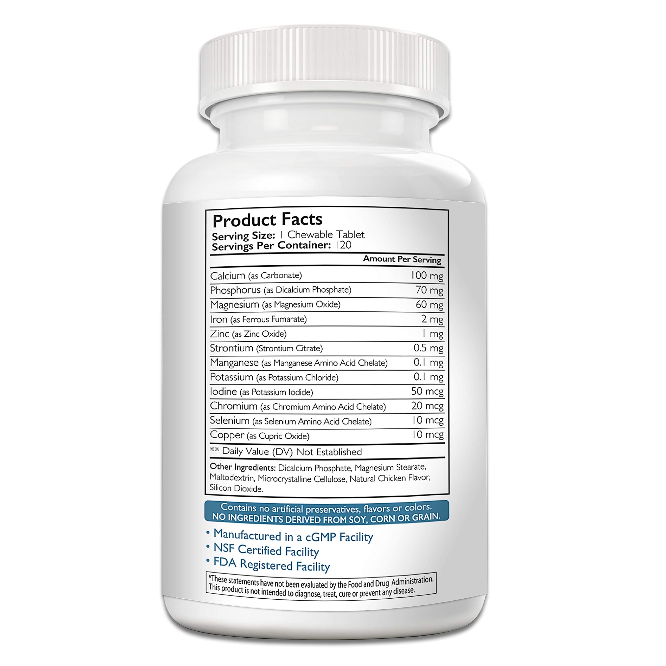 Nutrition Strength Minerals serving in bowl shows convenient daily support for dogs of all sizes.
