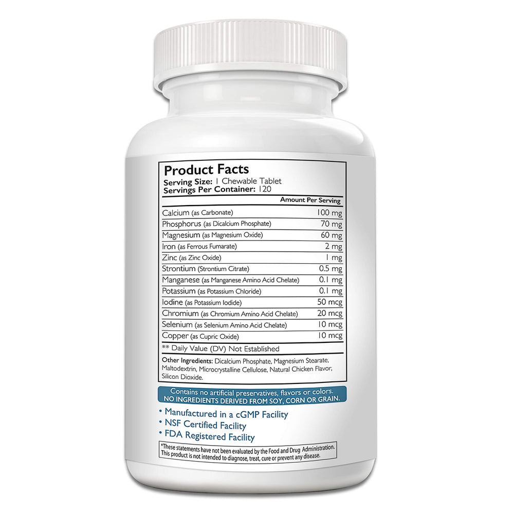 Nutrition Strength Minerals serving in bowl shows convenient daily support for dogs of all sizes.
