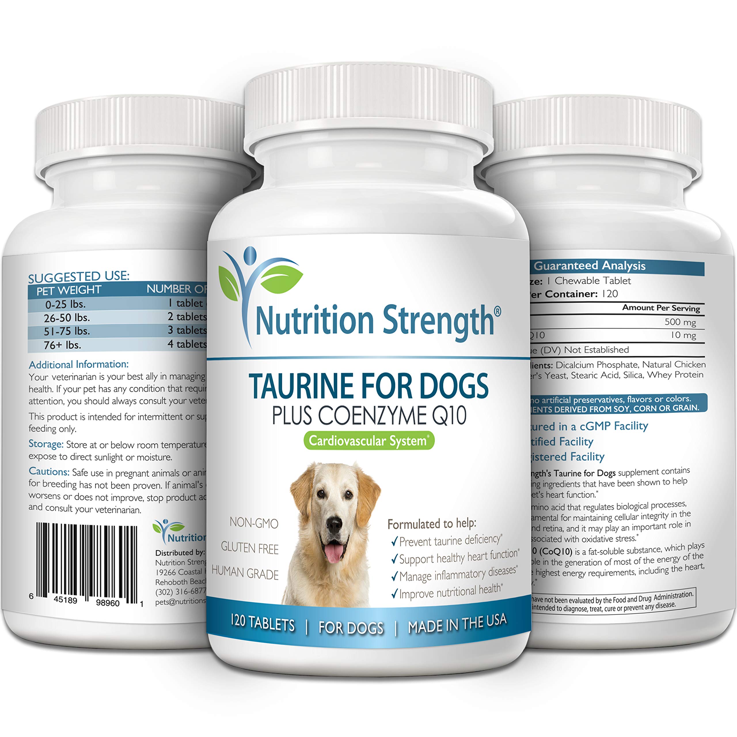 Nutrition Strength Taurine for Dogs heart health illustration supports potential healthy heart function