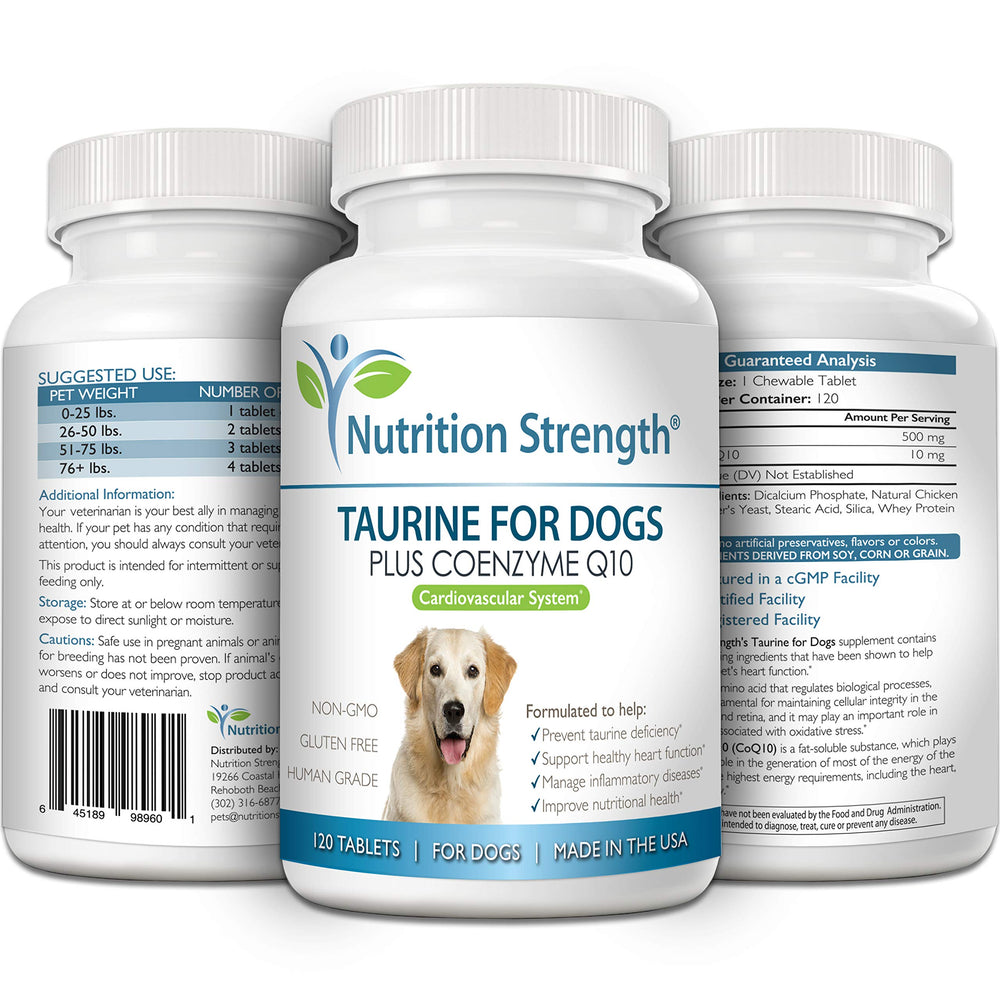 Nutrition Strength Taurine for Dogs heart health illustration supports potential healthy heart function
