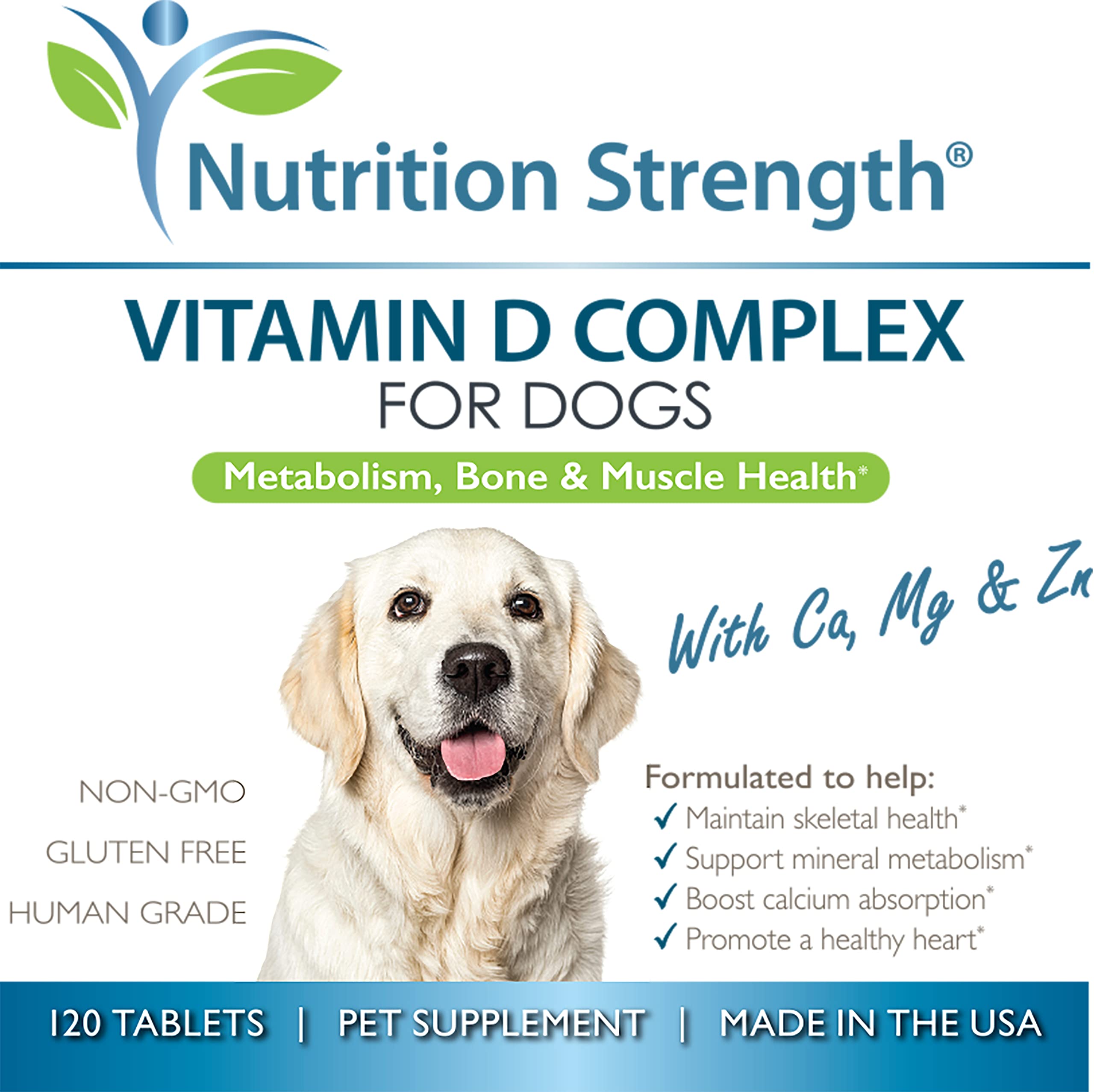 Nutrition Strength Vitamin D for Dogs daily-use routine featuring chewables for balanced minerals.