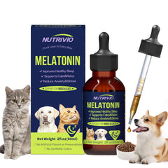 Nutrivio liquid melatonin bottle pour shows easy dosing for a calmer evening