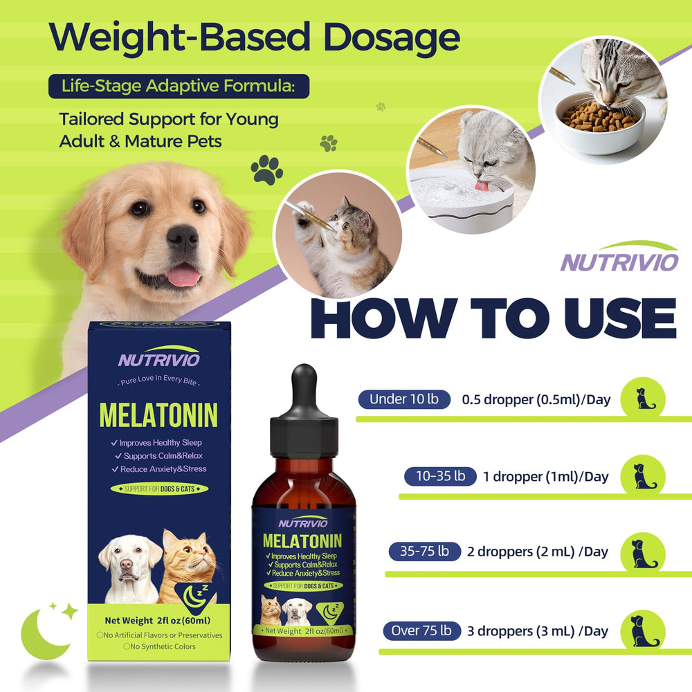 Nutrivio separation-stress melatonin use helps during owner absence for calmer pets