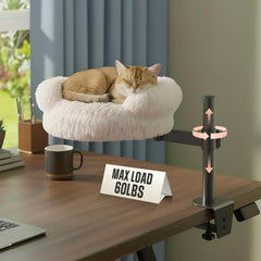 Nuzzle Nest desk bed 360-rotation view shows versatile perch for close companionship during work
