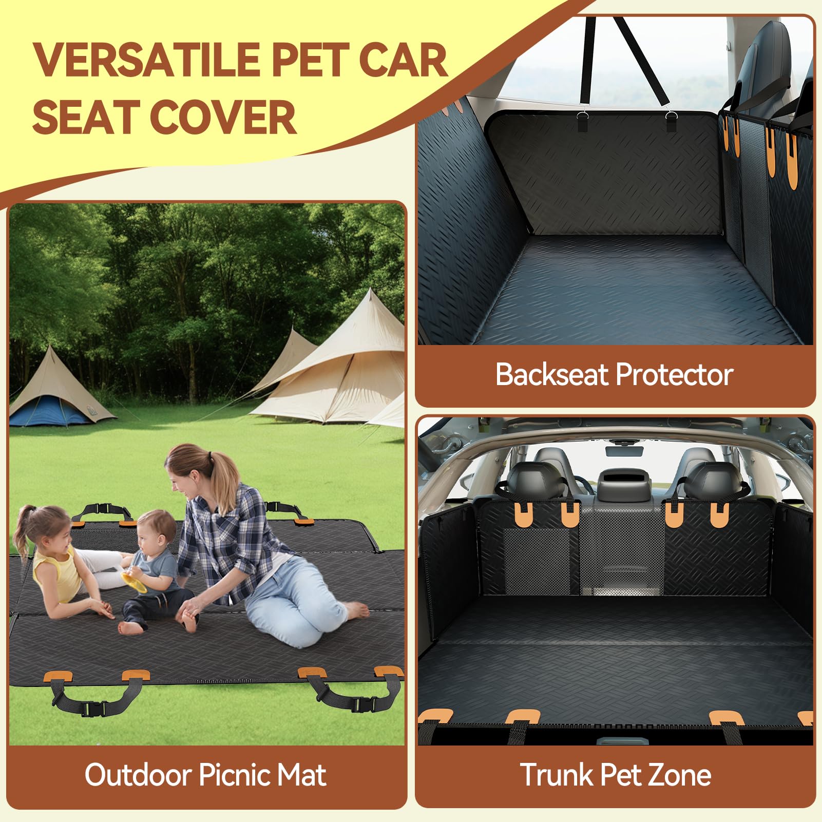 nuzzpawur dog car seat cover foldable-hammock highlights portable protection and easy storage.