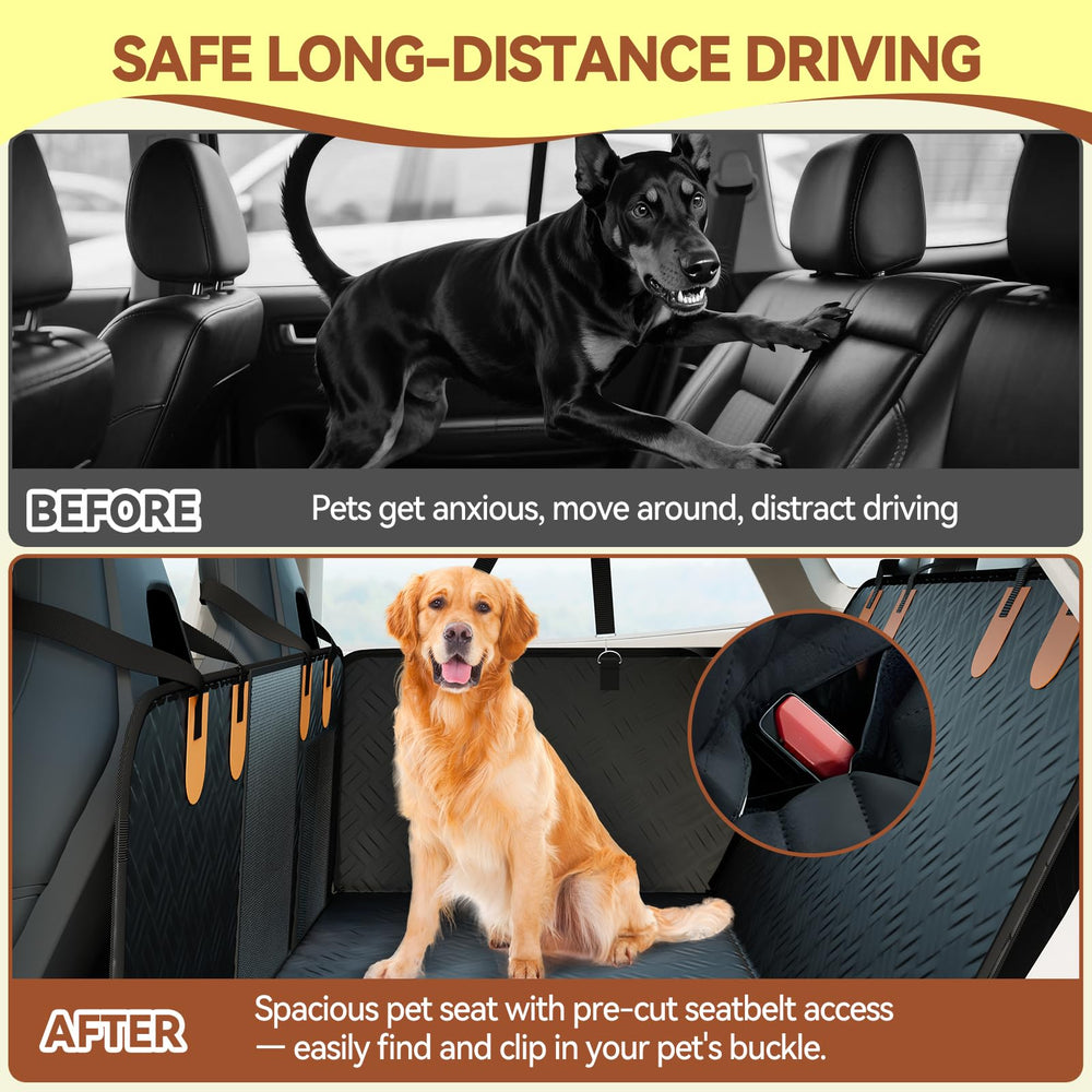nuzzpawur dog car seat cover waterproof-oxford-fabric wipes clean quickly.
