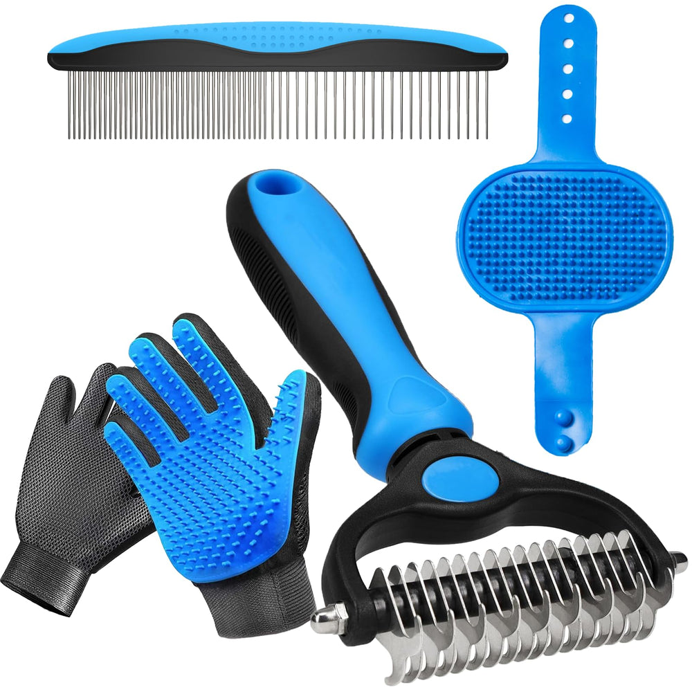 NVNAN 4in1 deshedding rake for undercoat removal and a cleaner coat.