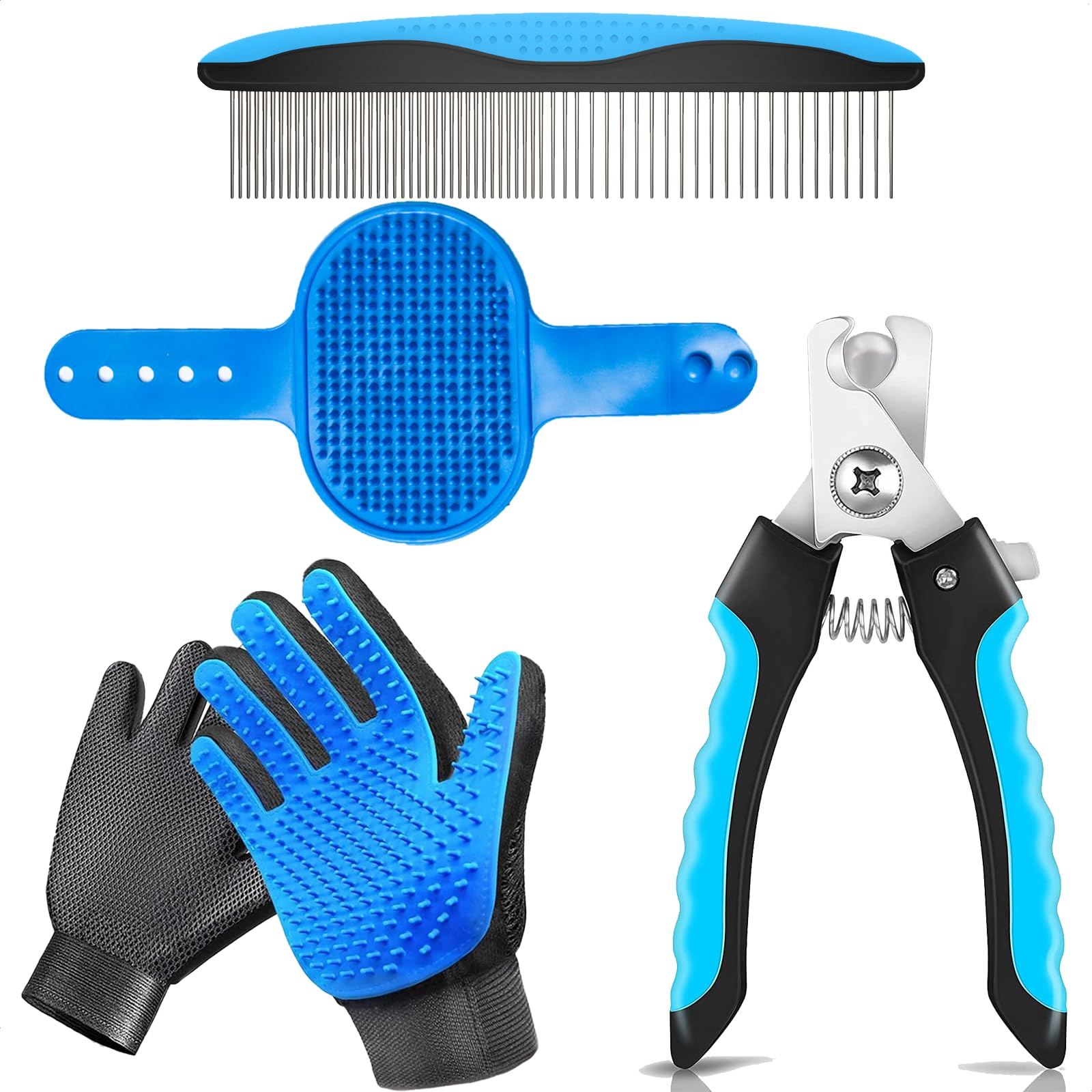 NVNAN 5-in-1 deshedding rake closeup for easy undercoat removal and less shedding.
