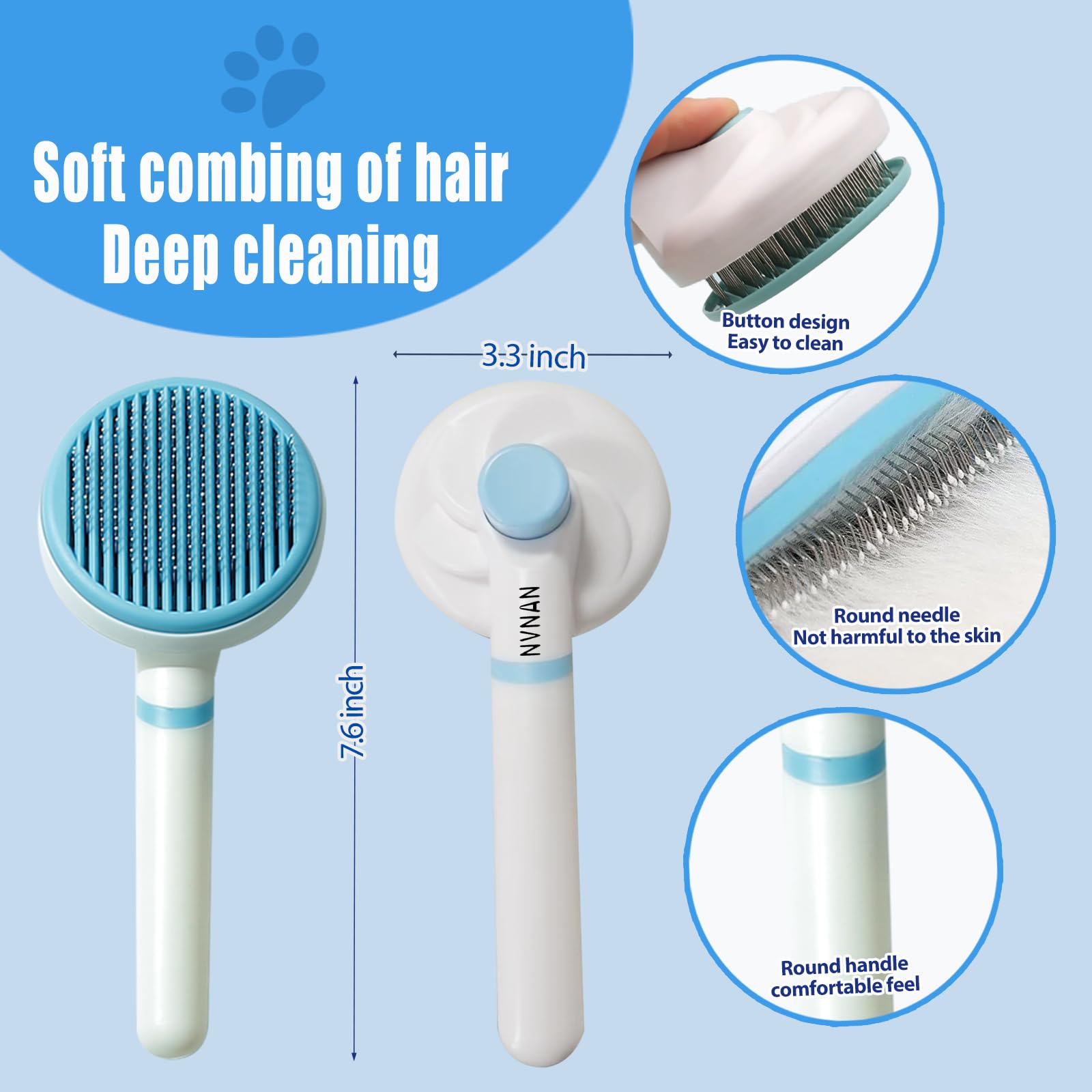 NVNAN blue dog care grooming kit fits stylishly into routines.