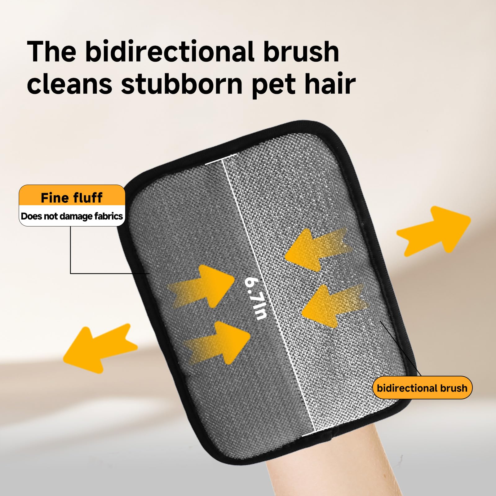 NVNAN ergonomic wristband on the pet grooming glove