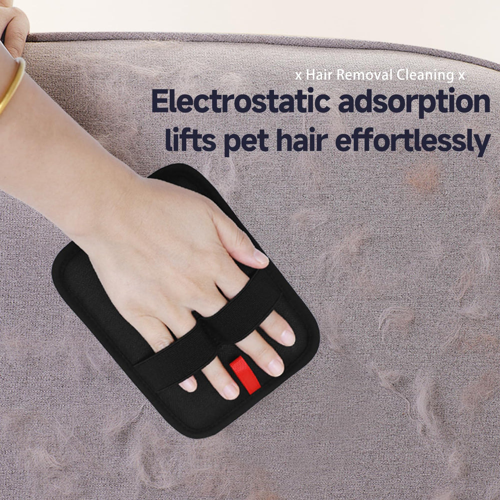 NVNAN fabric glove using static adhesion to attract fabric hair