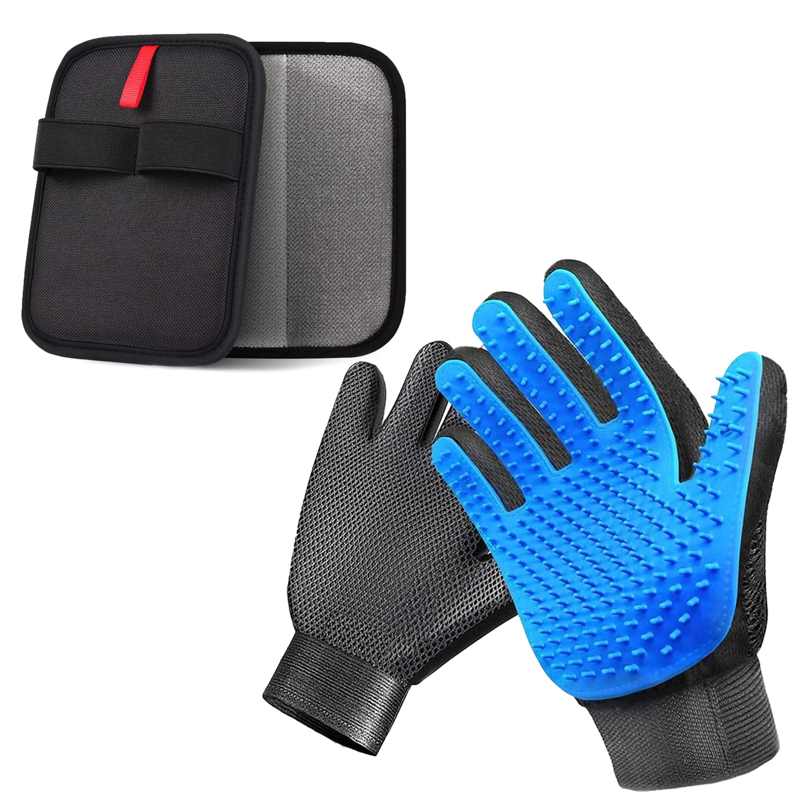 NVNAN pet grooming glove with silicone nodules for deep deshedding and massage